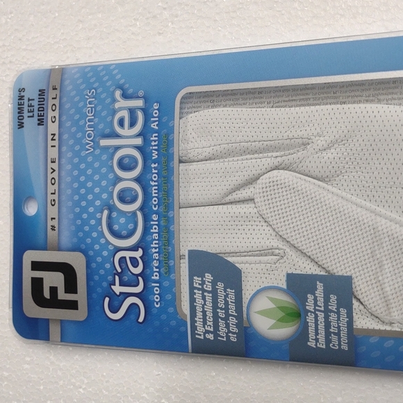Womens StaCooler left size medium lightweight enhanced leather golf glove - Picture 2 of 4